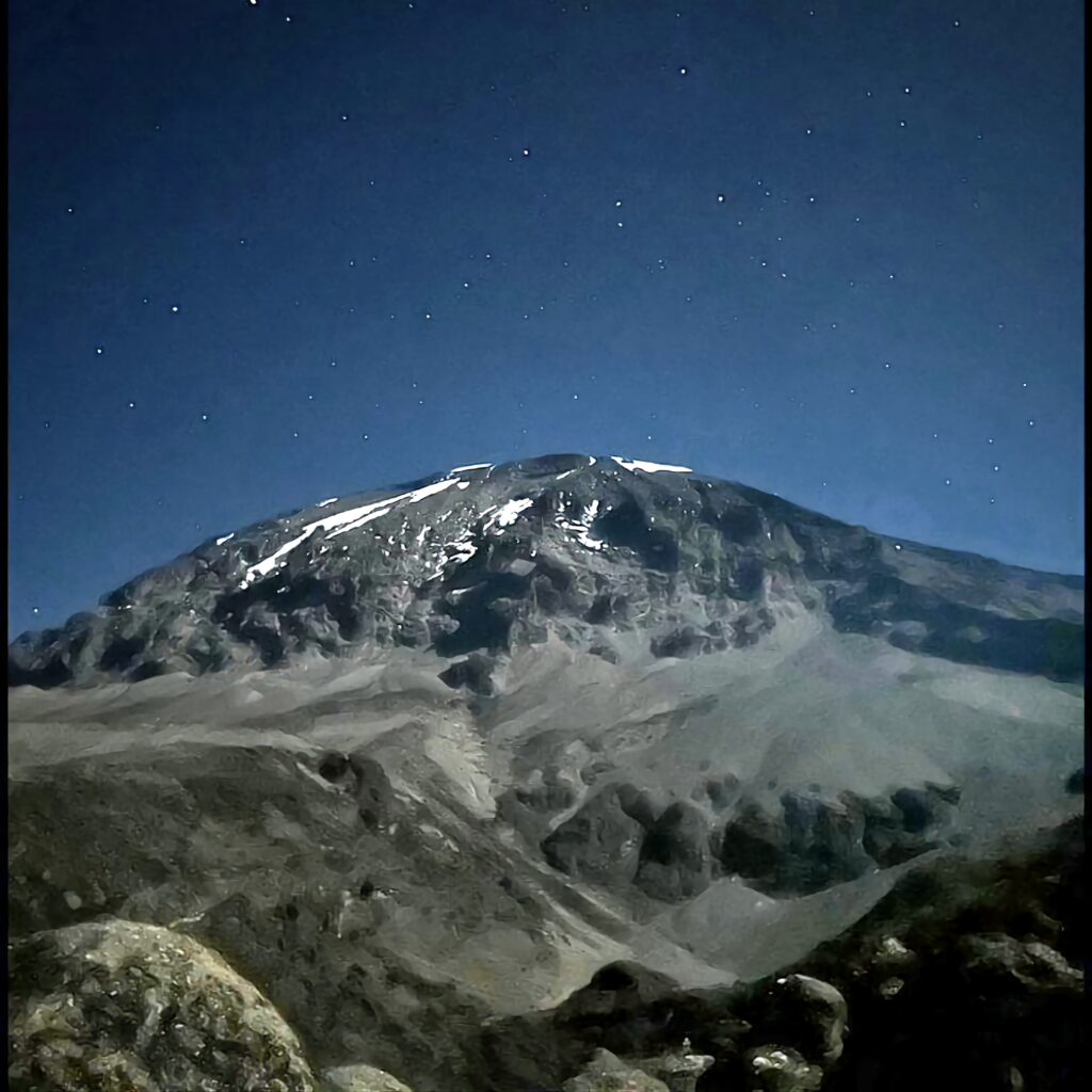 Climbing kilimanjaro during full moon
